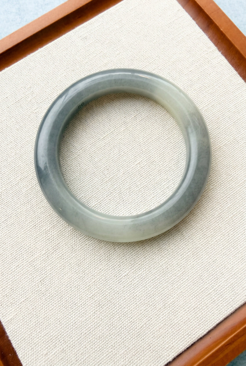 Grey Jadeite Bangle | CongCong Jade