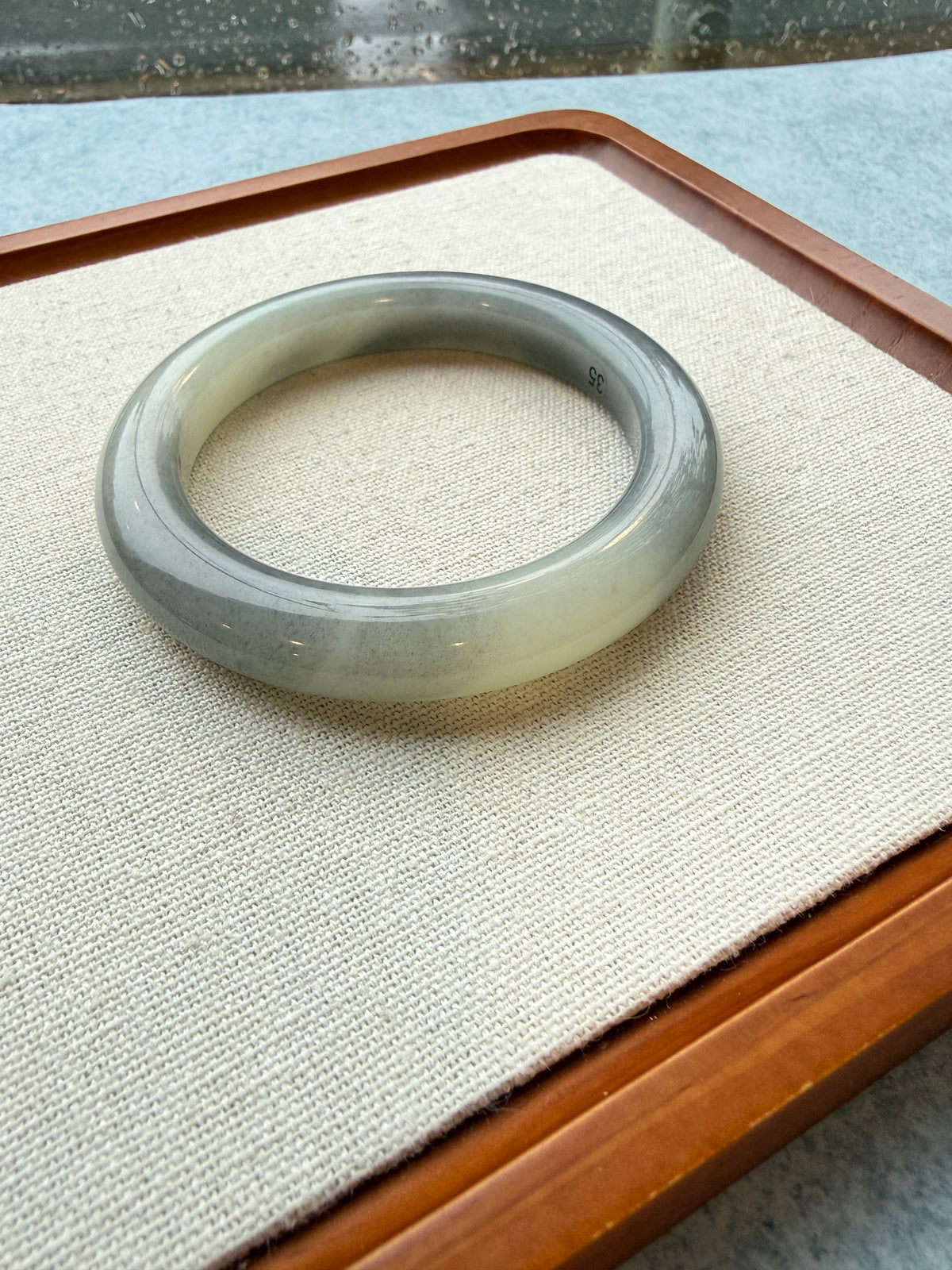 Grey Jadeite Bangle | CongCong Jade