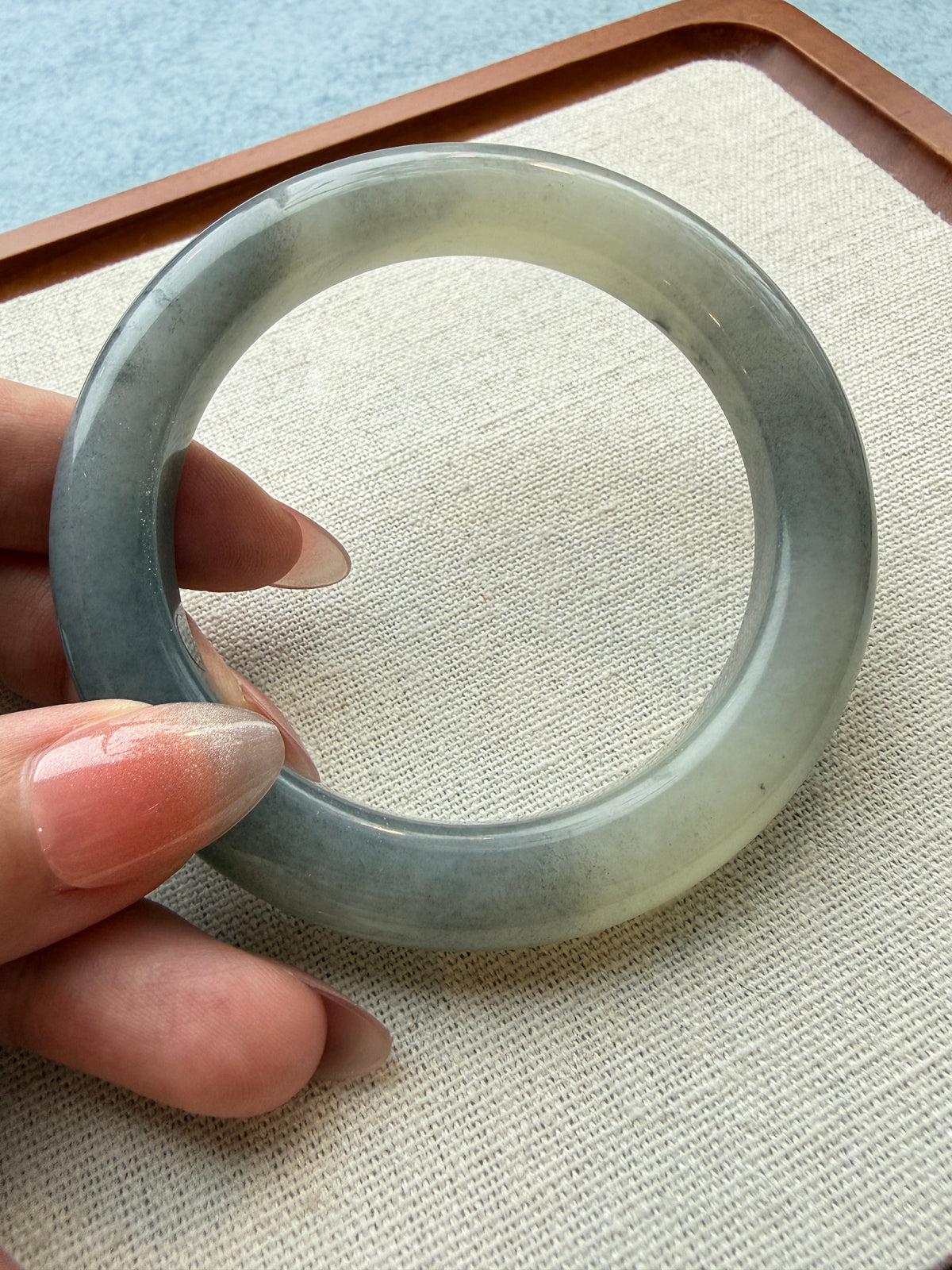 Grey Jadeite Bangle | CongCong Jade