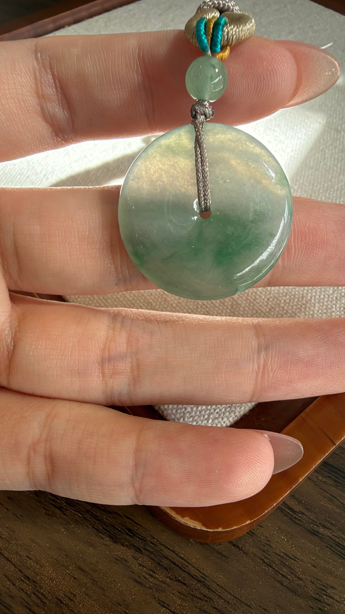 Jadeite peace buckle actual product photo
