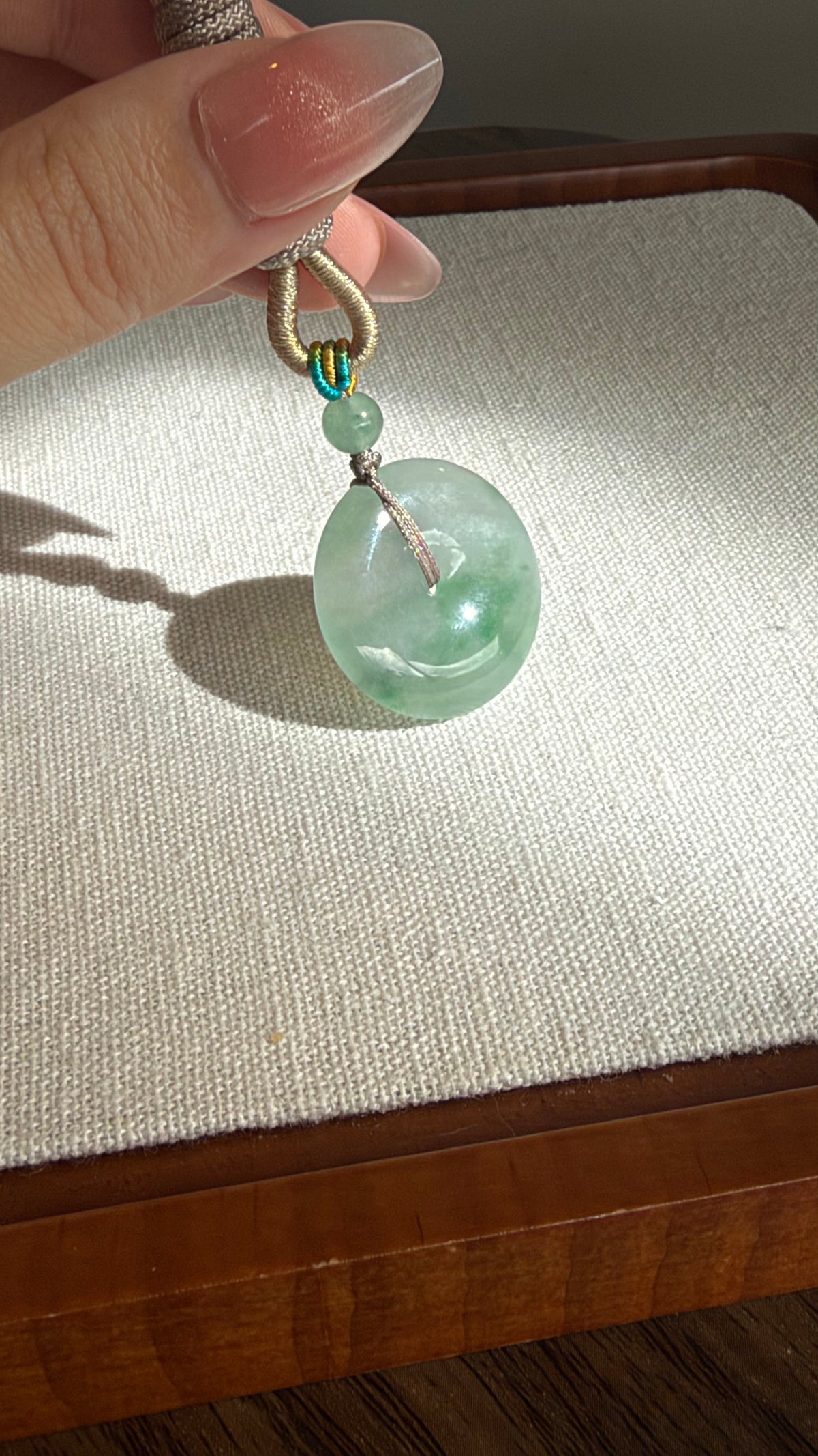 Jadeite peace buckle actual product photo